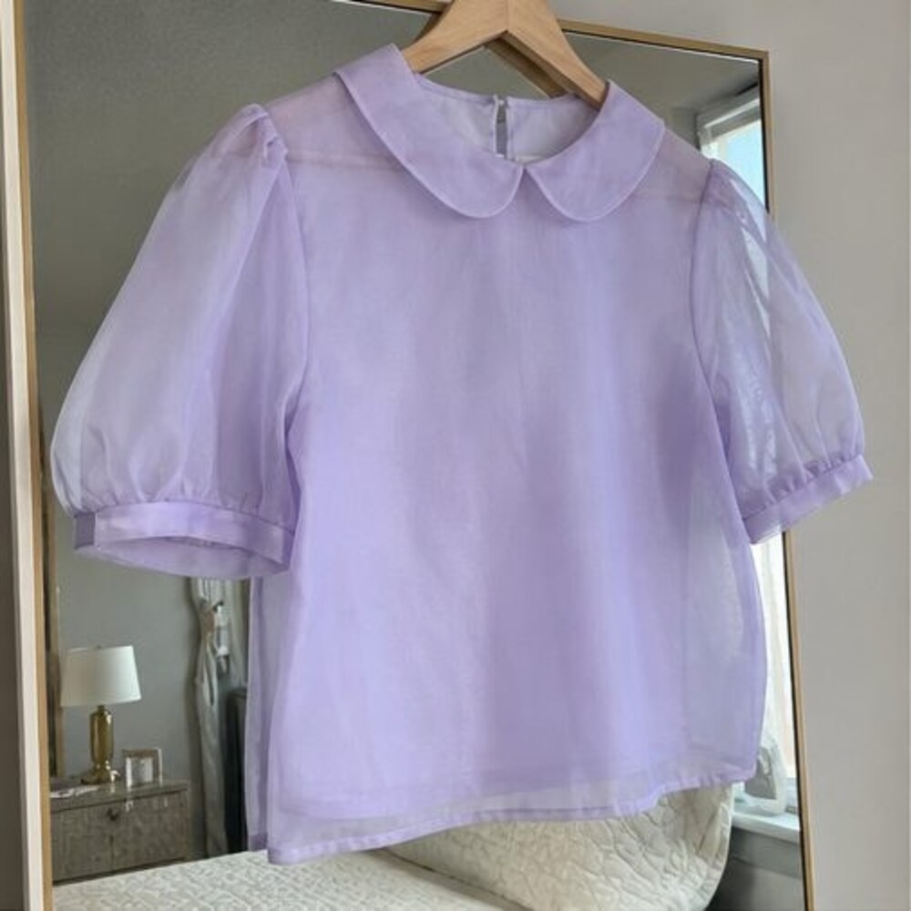 Camel Ruffle Blouse